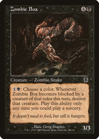 Zombie Boa [Apocalypse] | Jomio and Rueliete's Cards and Comics