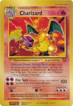 Charizard (4/102) (CoroCoro Promo) (Jumbo Card) [Base Set Unlimited] | Jomio and Rueliete's Cards and Comics