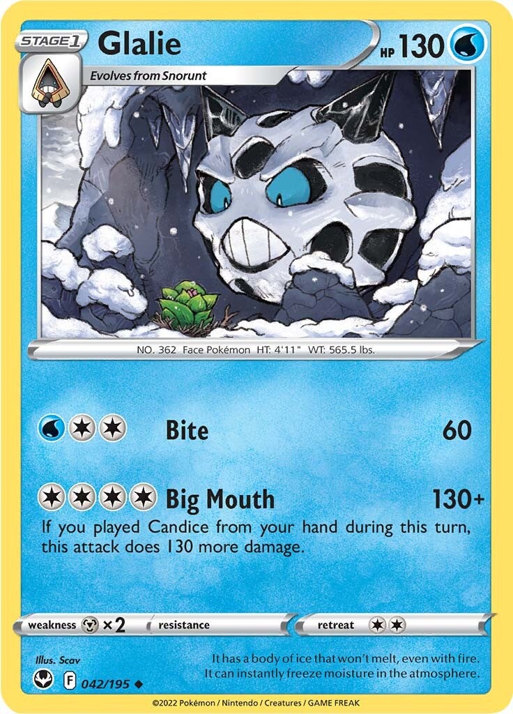 Glalie (042/195) [Sword & Shield: Silver Tempest] | Jomio and Rueliete's Cards and Comics