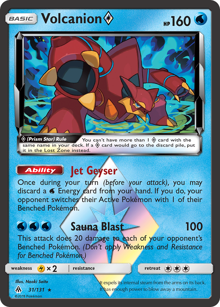 Volcanion (31/131) (Prism Star) [Sun & Moon: Forbidden Light] | Jomio and Rueliete's Cards and Comics