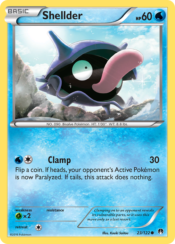 Shellder (23/122) [XY: BREAKpoint] | Jomio and Rueliete's Cards and Comics