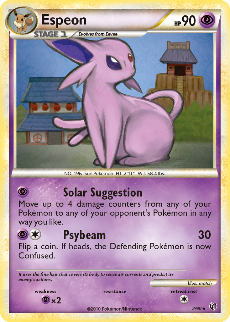 Espeon (2/90) [HeartGold & SoulSilver: Undaunted] | Jomio and Rueliete's Cards and Comics