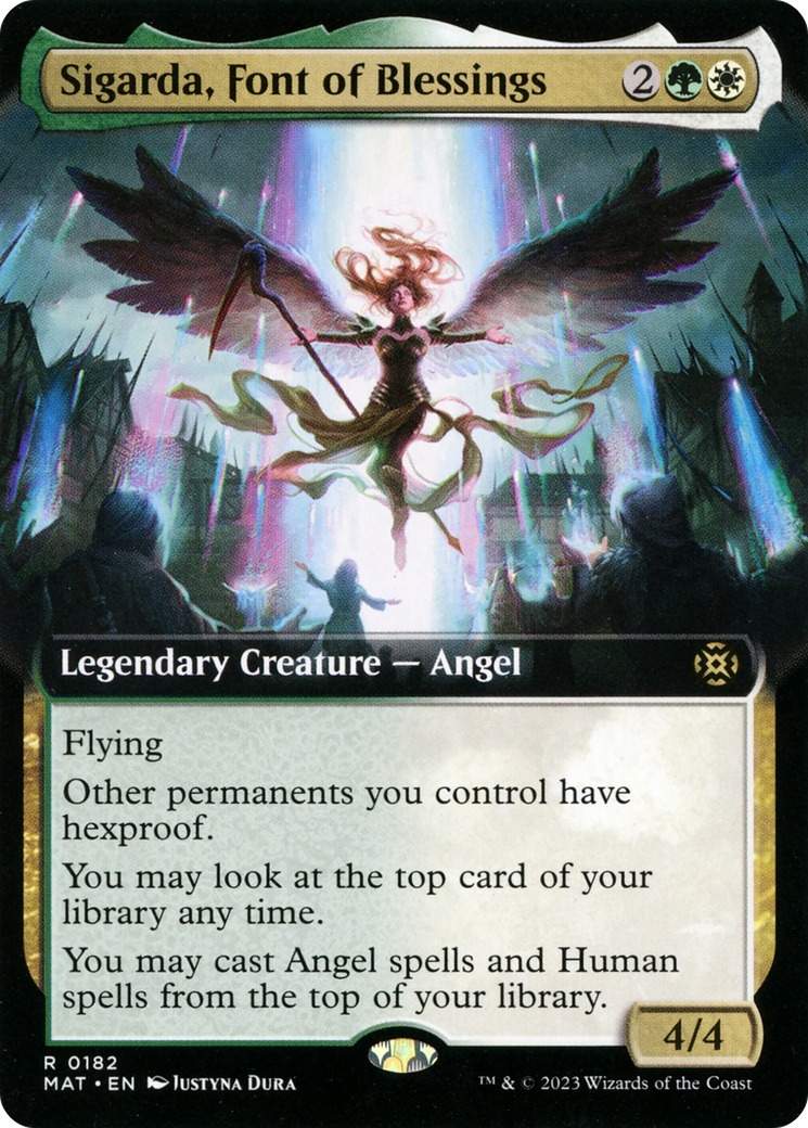 Sigarda, Font of Blessings (Extended Art) [March of the Machine: The Aftermath] | Jomio and Rueliete's Cards and Comics