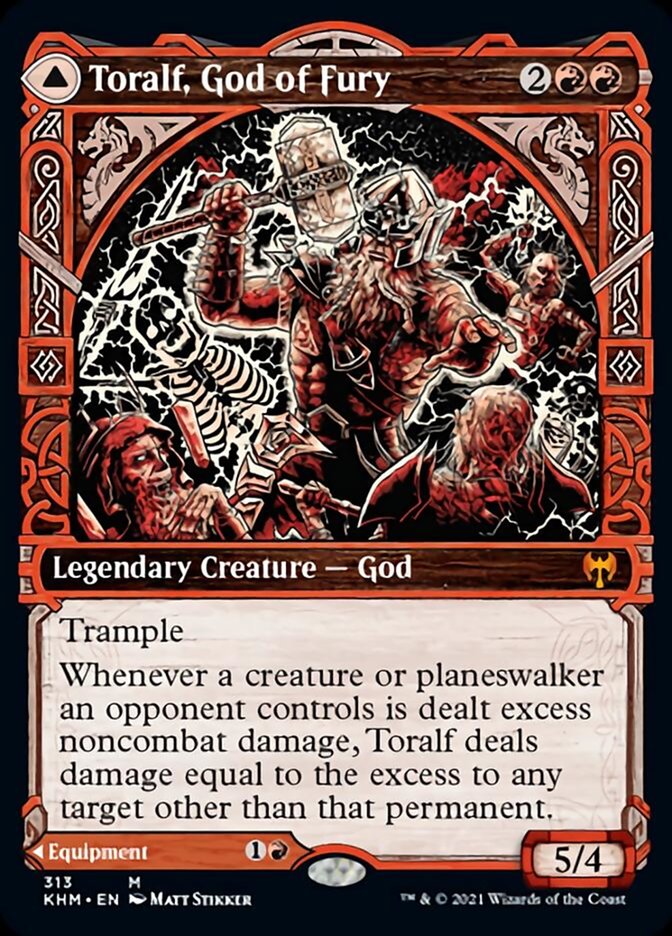 Toralf, God of Fury // Toralf's Hammer (Showcase) [Kaldheim] | Jomio and Rueliete's Cards and Comics