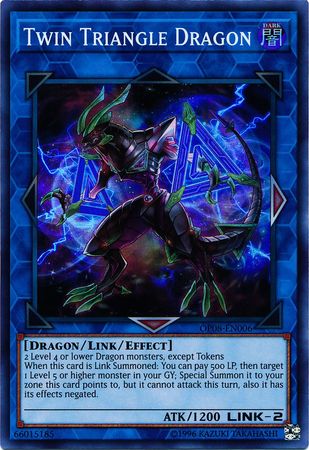Twin Triangle Dragon [OP08-EN006] Super Rare | Jomio and Rueliete's Cards and Comics