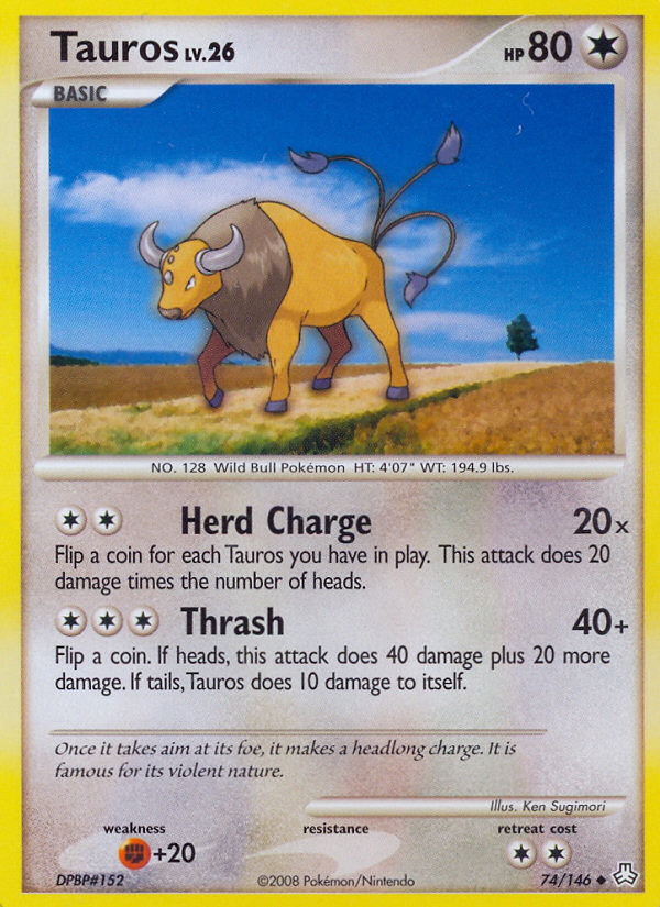 Tauros (74/146) [Diamond & Pearl: Legends Awakened] | Jomio and Rueliete's Cards and Comics