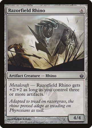 Razorfield Rhino [Mirrodin Besieged] | Jomio and Rueliete's Cards and Comics