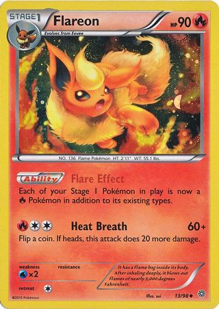 Flareon (13/98) (Cosmos Holo) [XY: Ancient Origins] | Jomio and Rueliete's Cards and Comics