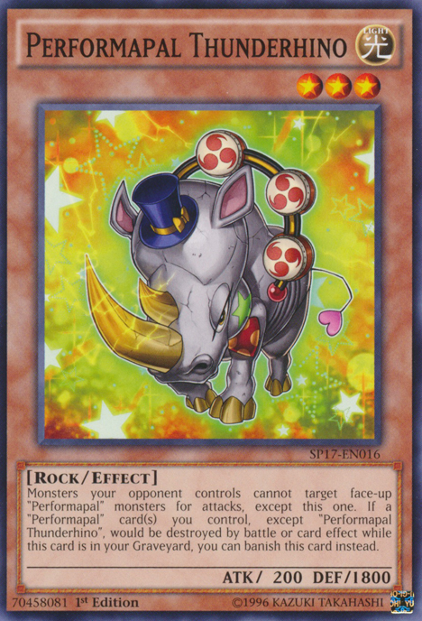 Performapal Thunderhino [SP17-EN016] Common | Jomio and Rueliete's Cards and Comics