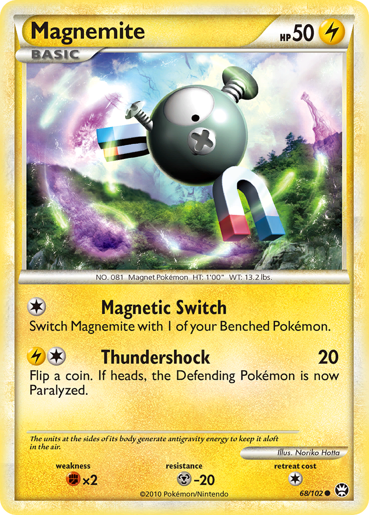 Magnemite (68/102) [HeartGold & SoulSilver: Triumphant] | Jomio and Rueliete's Cards and Comics