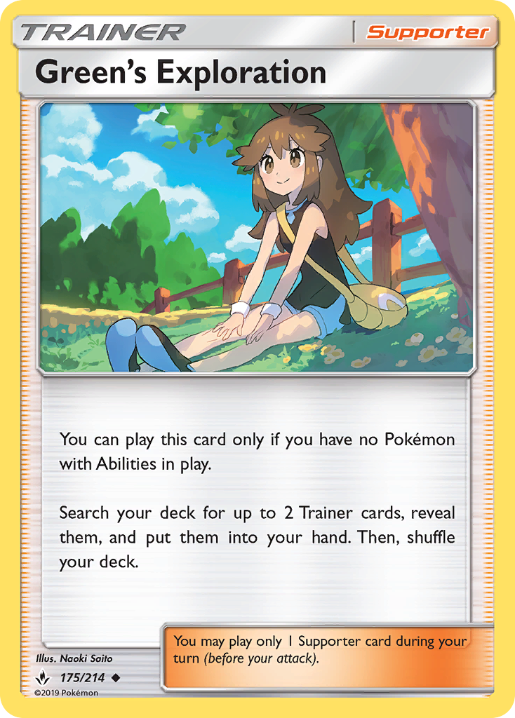 Green's Exploration (175/214) [Sun & Moon: Unbroken Bonds] | Jomio and Rueliete's Cards and Comics