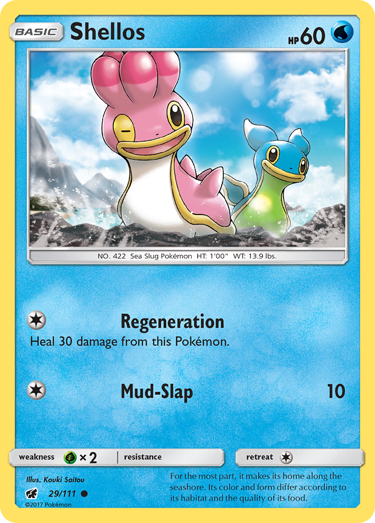 Shellos (29/111) [Sun & Moon: Crimson Invasion] | Jomio and Rueliete's Cards and Comics
