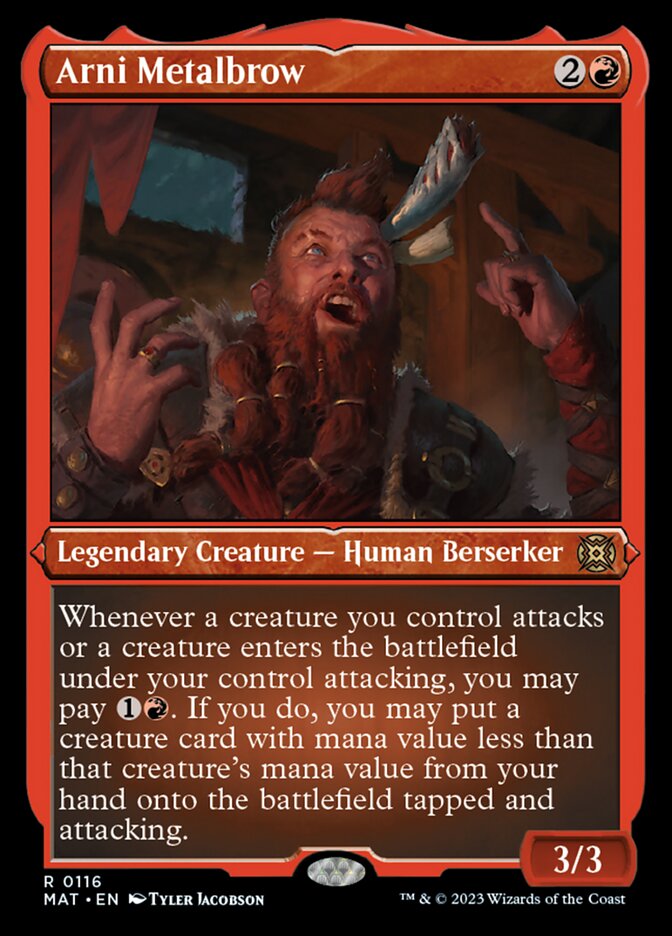 Arni Metalbrow (Foil Etched) [March of the Machine: The Aftermath] | Jomio and Rueliete's Cards and Comics