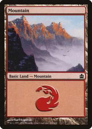 Mountain (313) [Commander 2011] | Jomio and Rueliete's Cards and Comics