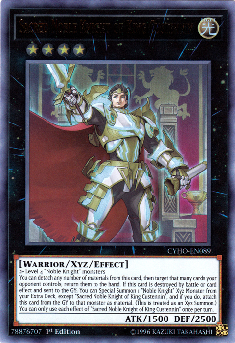 Sacred Noble Knight of King Custennin [CYHO-EN089] Ultra Rare | Jomio and Rueliete's Cards and Comics