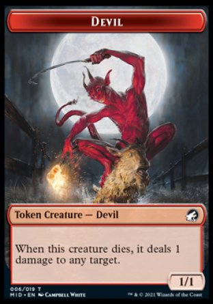 Devil Token [Innistrad: Midnight Hunt Tokens] | Jomio and Rueliete's Cards and Comics