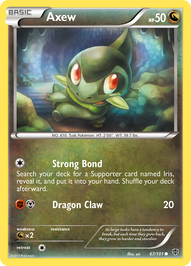 Axew (67/101) [Black & White: Plasma Blast] | Jomio and Rueliete's Cards and Comics