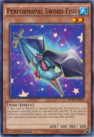 Performapal Sword Fish [MP15-EN063] Common | Jomio and Rueliete's Cards and Comics
