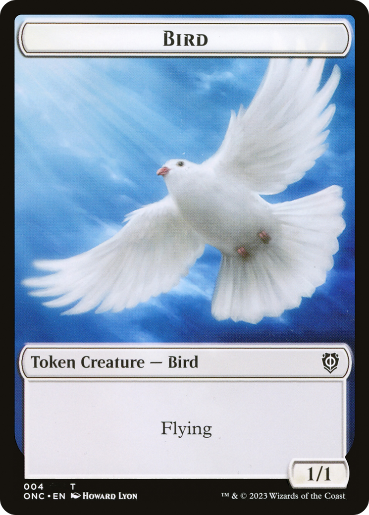 Bird // Cat Double-Sided Token [Phyrexia: All Will Be One Commander Tokens] | Jomio and Rueliete's Cards and Comics