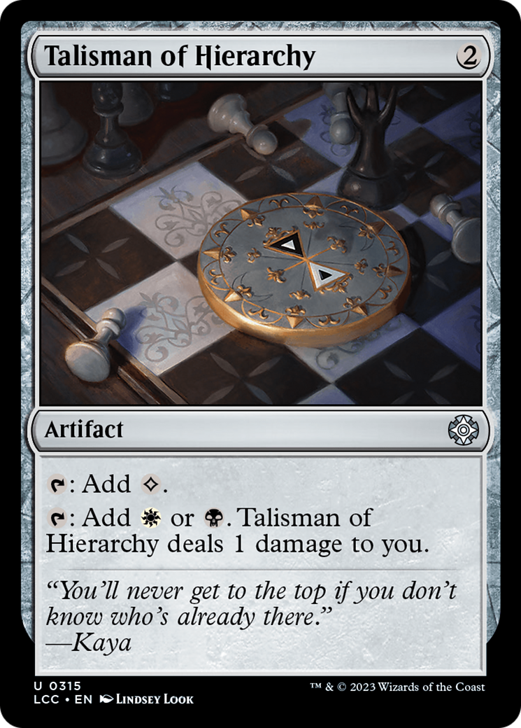 Talisman of Hierarchy [The Lost Caverns of Ixalan Commander] | Jomio and Rueliete's Cards and Comics