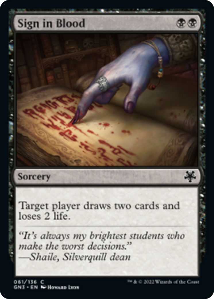 Sign in Blood [Game Night: Free-for-All] | Jomio and Rueliete's Cards and Comics