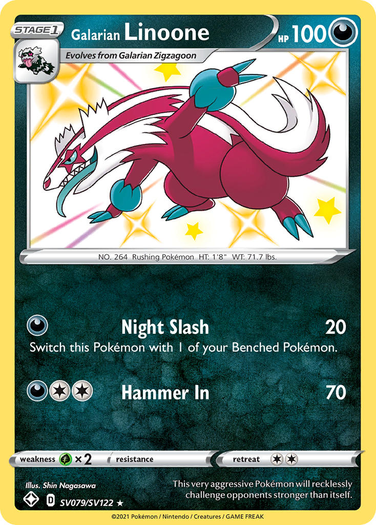 Galarian Linoone (SV079/SV122) [Sword & Shield: Shining Fates] | Jomio and Rueliete's Cards and Comics