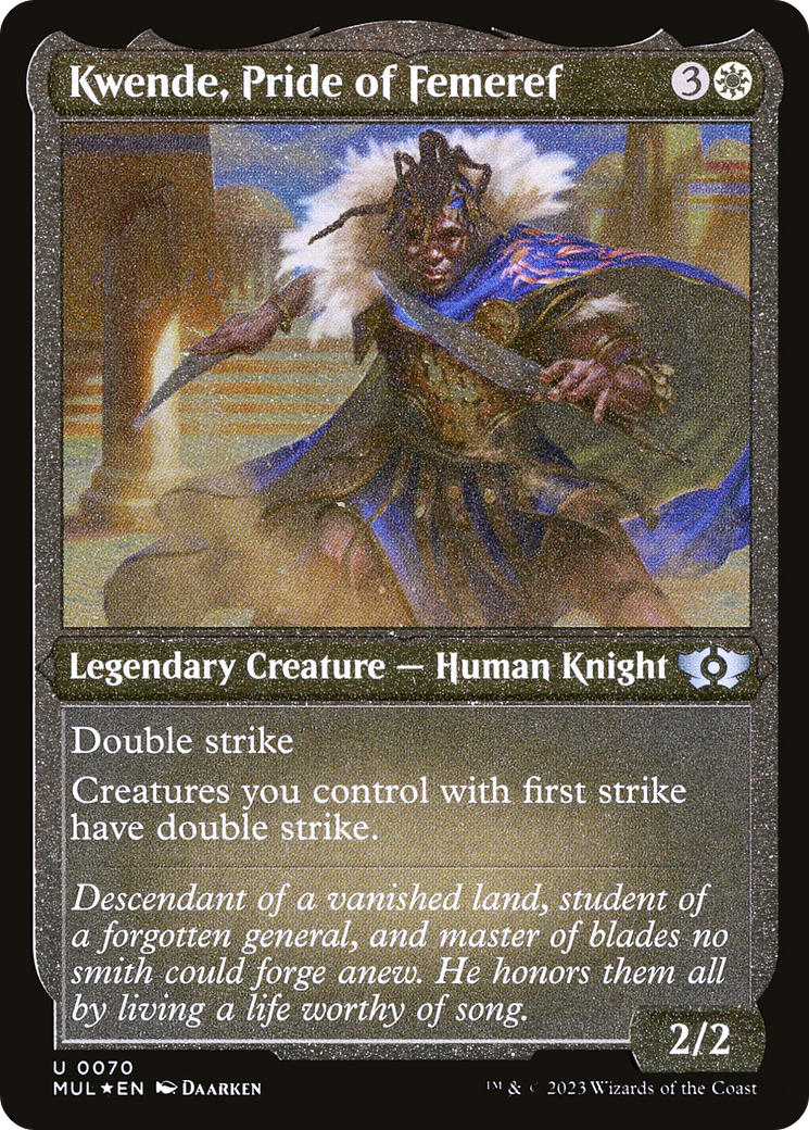 Kwende, Pride of Femeref (Foil Etched) [Multiverse Legends] | Jomio and Rueliete's Cards and Comics