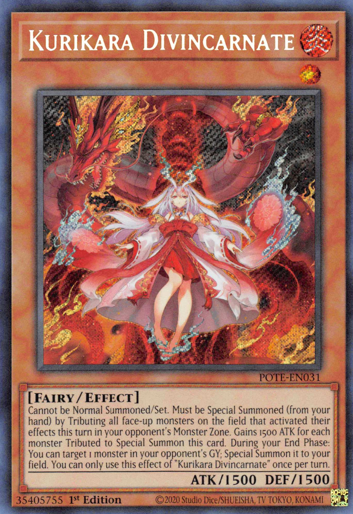 Kurikara Divincarnate [POTE-EN031] Secret Rare | Jomio and Rueliete's Cards and Comics