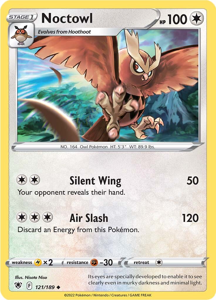 Noctowl (121/189) [Sword & Shield: Astral Radiance] | Jomio and Rueliete's Cards and Comics