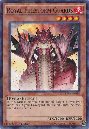 Royal Firestorm Guards (Shatterfoil) [BP03-EN034] Rare | Jomio and Rueliete's Cards and Comics
