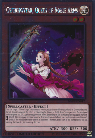 Gwenhwyfar, Queen of Noble Arms [NKRT-EN012] Platinum Rare | Jomio and Rueliete's Cards and Comics