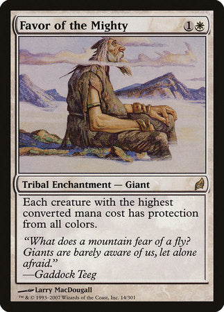 Favor of the Mighty [Lorwyn] | Jomio and Rueliete's Cards and Comics