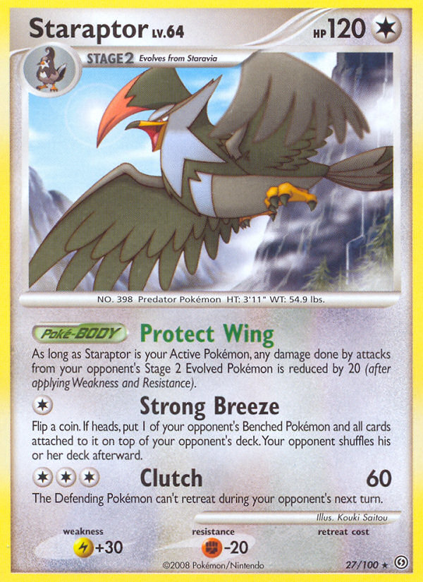Staraptor (27/100) [Diamond & Pearl: Stormfront] | Jomio and Rueliete's Cards and Comics
