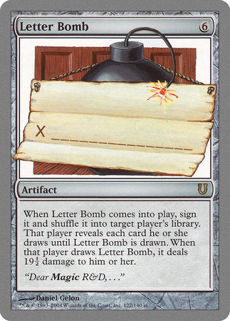 Letter Bomb [Unhinged] | Jomio and Rueliete's Cards and Comics