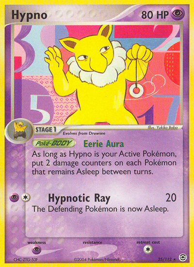 Hypno (25/112) [EX: FireRed & LeafGreen] | Jomio and Rueliete's Cards and Comics