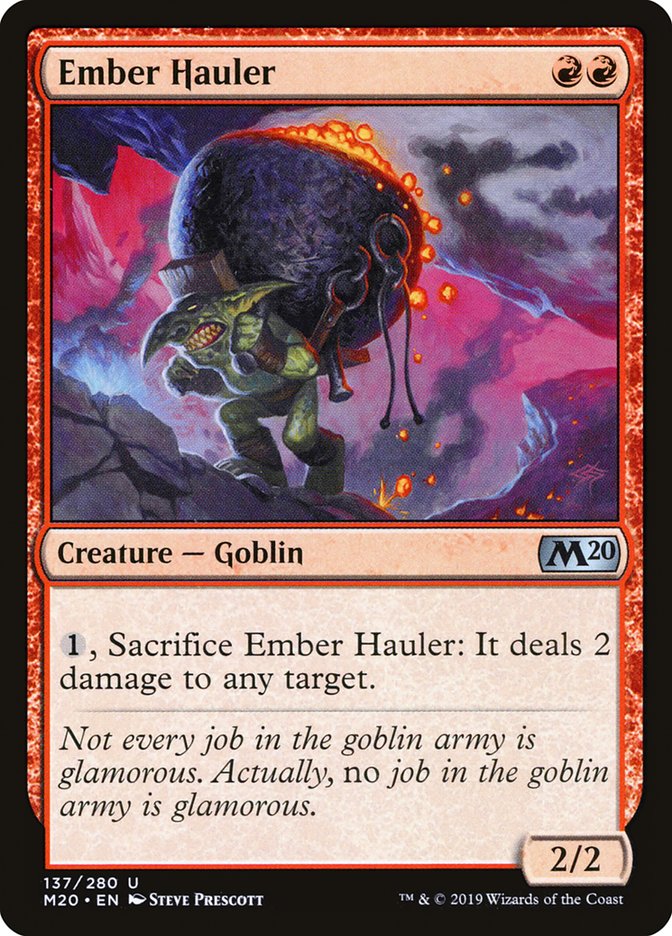 Ember Hauler [Core Set 2020] | Jomio and Rueliete's Cards and Comics