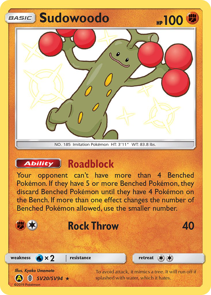 Sudowoodo (SV20/SV94) [Sun & Moon: Hidden Fates - Shiny Vault] | Jomio and Rueliete's Cards and Comics