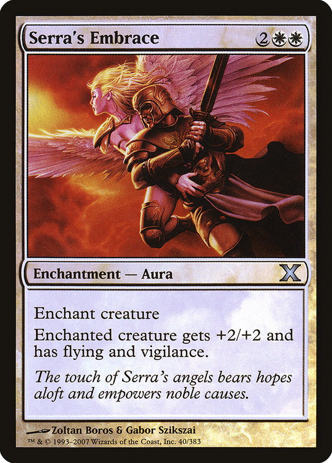Serra's Embrace (Premium Foil) [Tenth Edition] | Jomio and Rueliete's Cards and Comics