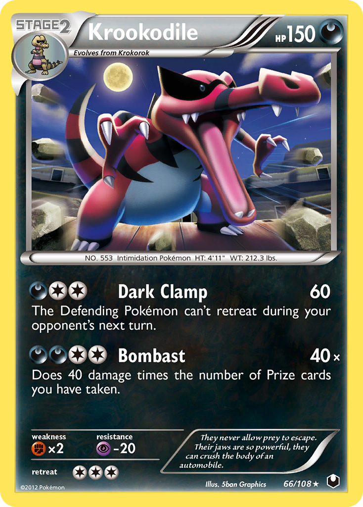 Krookodile (66/108) [Black & White: Dark Explorers] | Jomio and Rueliete's Cards and Comics
