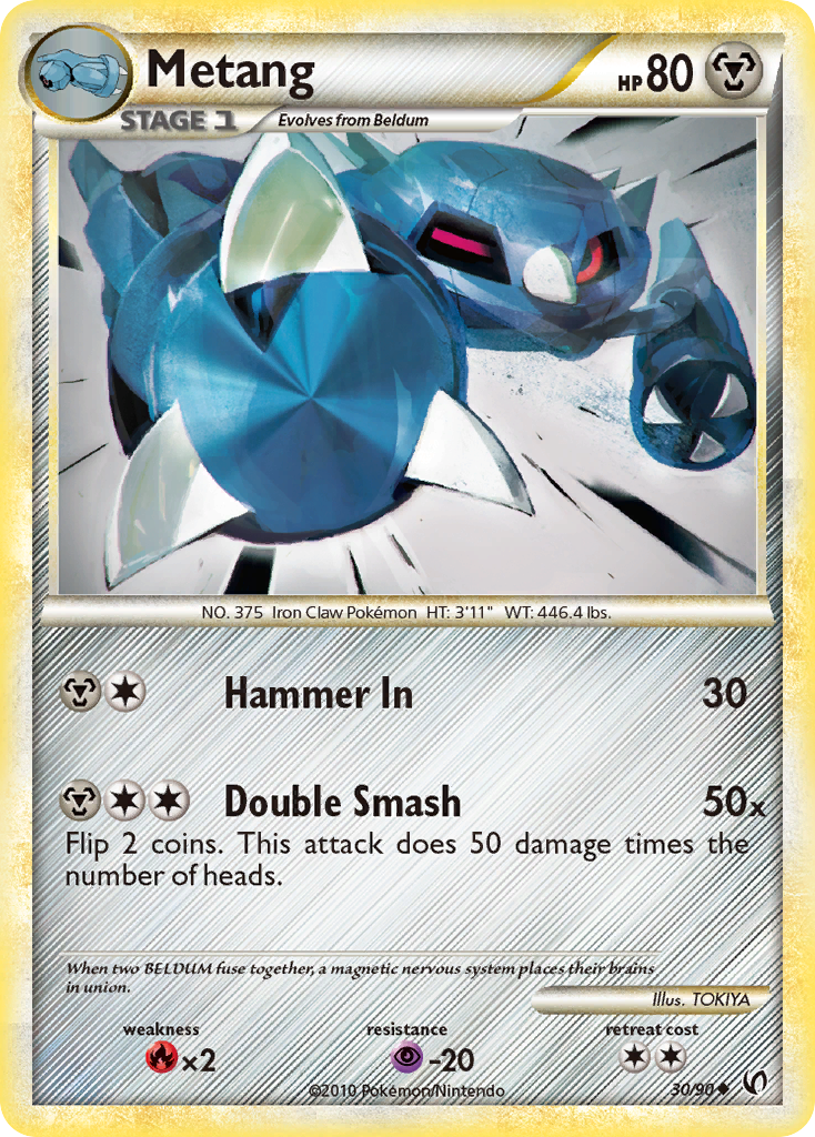 Metang (30/90) [HeartGold & SoulSilver: Undaunted] | Jomio and Rueliete's Cards and Comics