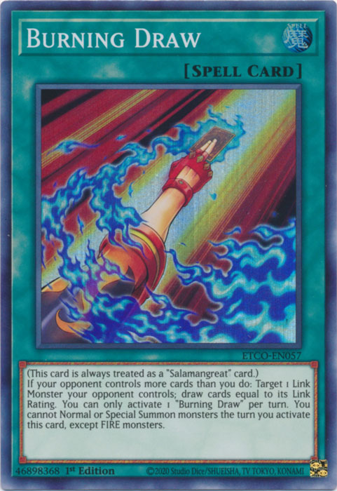 Burning Draw [ETCO-EN057] Super Rare | Jomio and Rueliete's Cards and Comics
