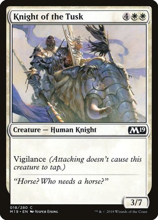 Knight of the Tusk [Core Set 2019] | Jomio and Rueliete's Cards and Comics