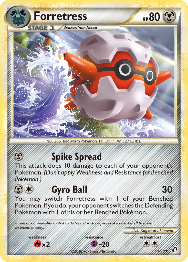 Forretress (13/90) [HeartGold & SoulSilver: Undaunted] | Jomio and Rueliete's Cards and Comics