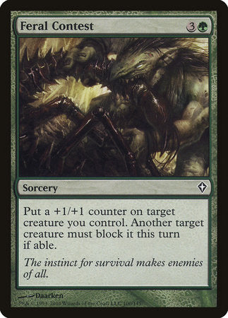 Feral Contest [Worldwake] | Jomio and Rueliete's Cards and Comics