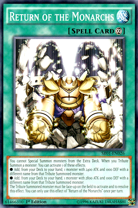 Return of the Monarchs [SR01-EN026] Common | Jomio and Rueliete's Cards and Comics