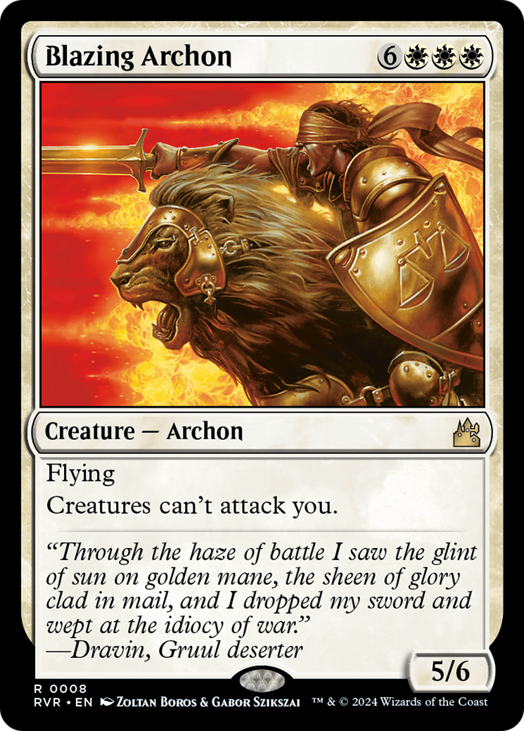 Blazing Archon [Ravnica Remastered] | Jomio and Rueliete's Cards and Comics