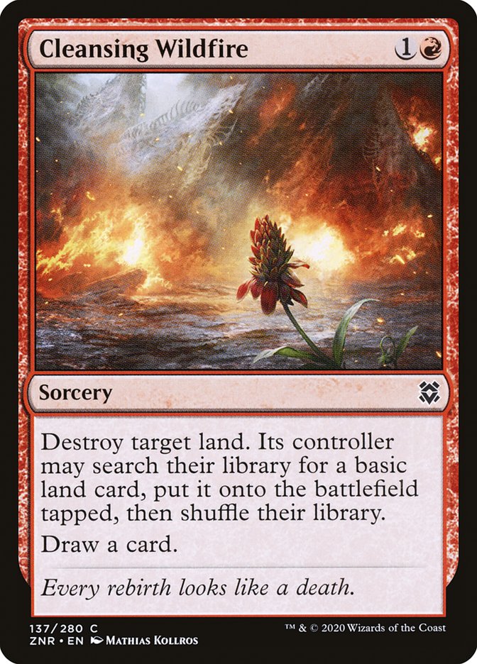 Cleansing Wildfire [Zendikar Rising] | Jomio and Rueliete's Cards and Comics