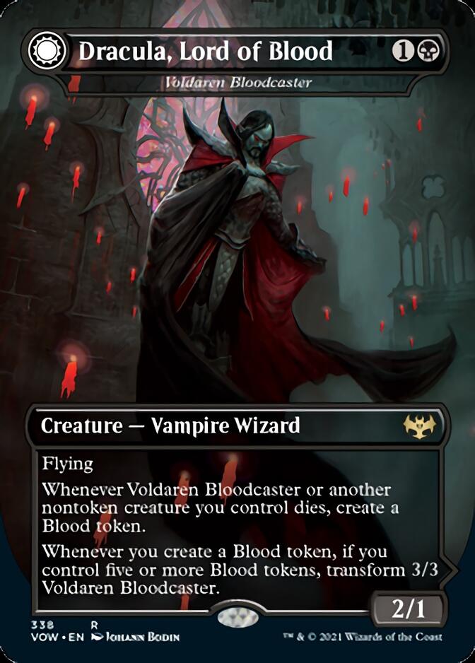 Voldaren Bloodcaster // Bloodbat Summoner - Dracula, Lord of Blood // Dracula, Lord of Bats [Innistrad: Crimson Vow] | Jomio and Rueliete's Cards and Comics