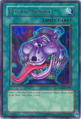 Pot of Avarice [DR04-EN097] Ultra Rare | Jomio and Rueliete's Cards and Comics