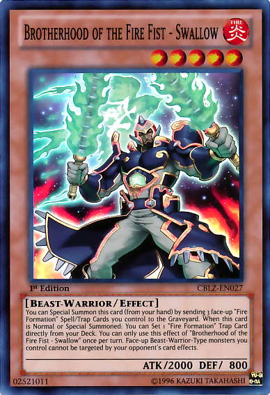 Brotherhood of the Fire Fist - Swallow [CBLZ-EN027] Super Rare | Jomio and Rueliete's Cards and Comics